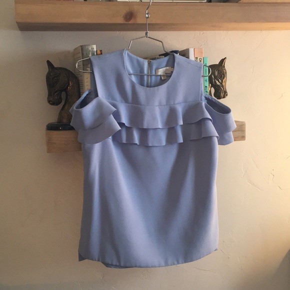 Ted Baker cold shoulder double frill top - Picture 4 of 8